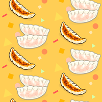 ポップ餃子柄