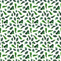 Green Leaves in white
