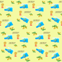 SURF　サーフ　ハワイアン　海（黄色）