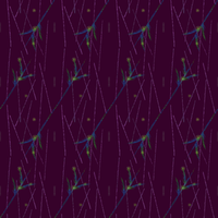 縄文小紋「露蛍・赤紫」鯨尺